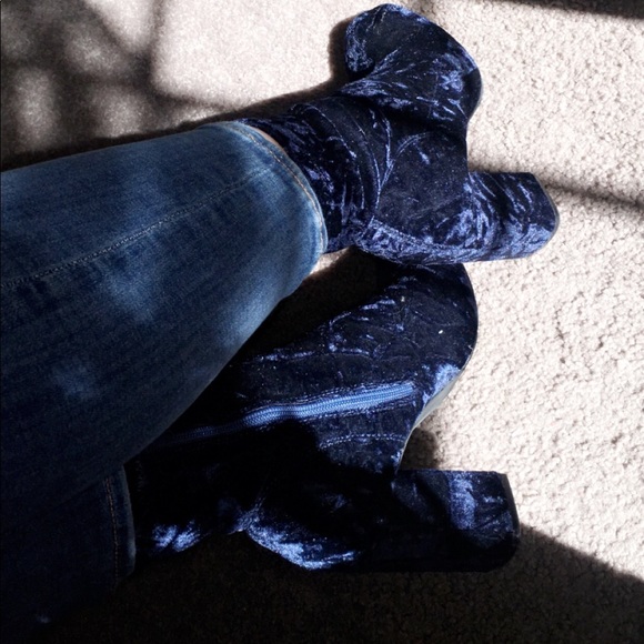 Charlotte Russe Shoes - Cute velvet sock boots!